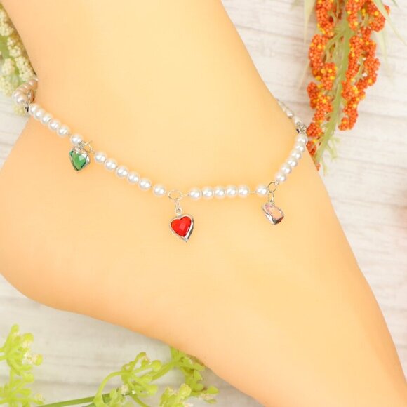 "Handmade Anklet – Elegant & Delicate Jewelry for Women | UNVRC1439 - Picture 9 of 10